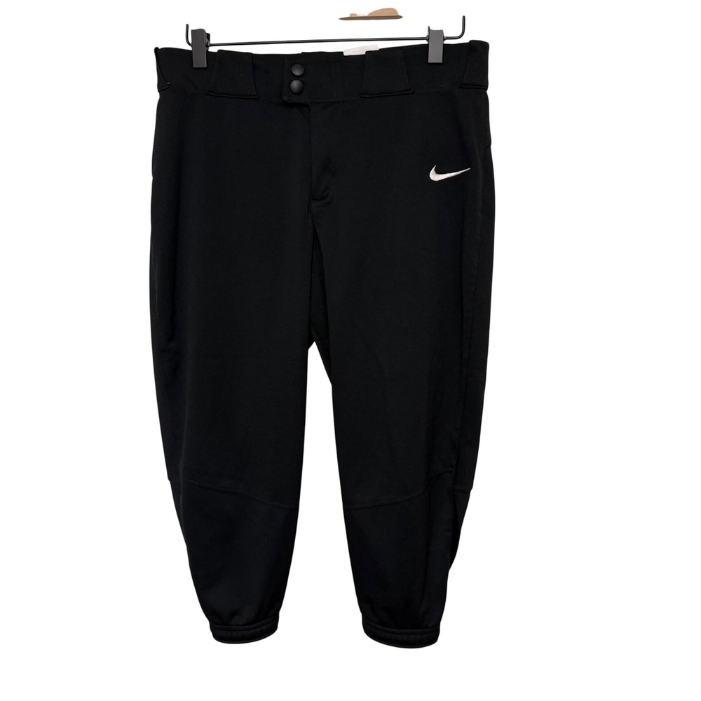 Nike Team Black Capri Softball Pants Womens Medium AV6642-010 Athletic Training